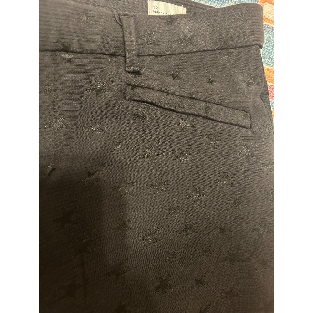 Gap Black 12 tuxedo stars holiday  Dressy‎ Whimsygoth skinny ankle trouser pant - Picture 7 of 7